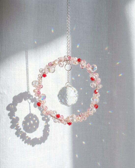 Handmade sun catcher for window – full circle